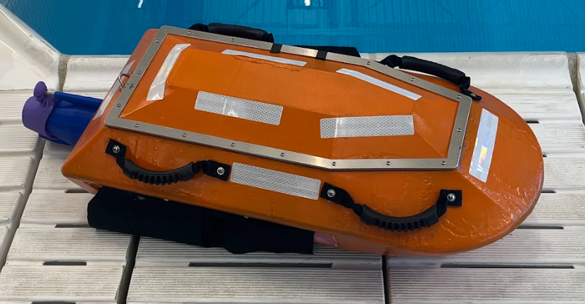 The fully assembled ARC rescue watercraft, beta-phase final build.